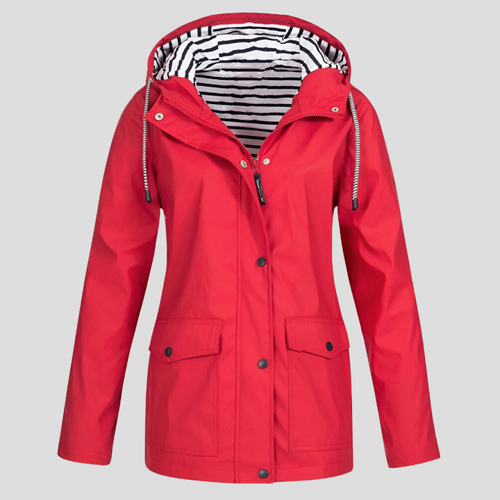 Giacca Donna Impermeabile Antivento con Cappuccio Regolare