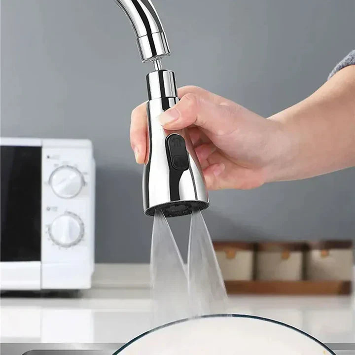 Rubinetto cucina estraibile in acciaio inox, design moderno, flusso d&