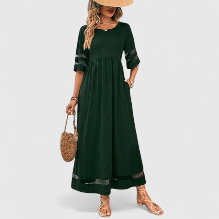 Abito Midi Donna Linea Sobria Vestibilità Bilanciata