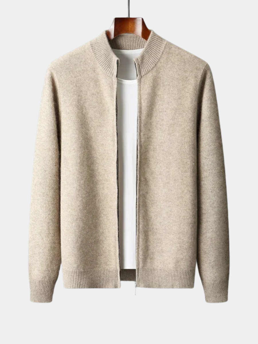 Gilet Uomo in Cashmere con Zip Vestibilità Classica - Vesarelli