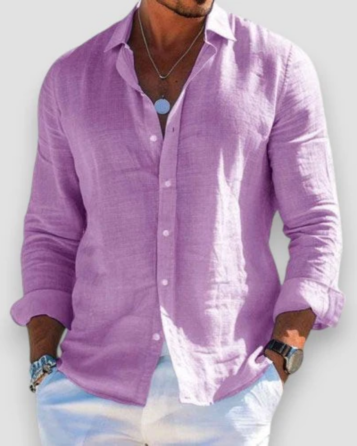 Camicia Uomo Casual in Lino Leggera e Versatile