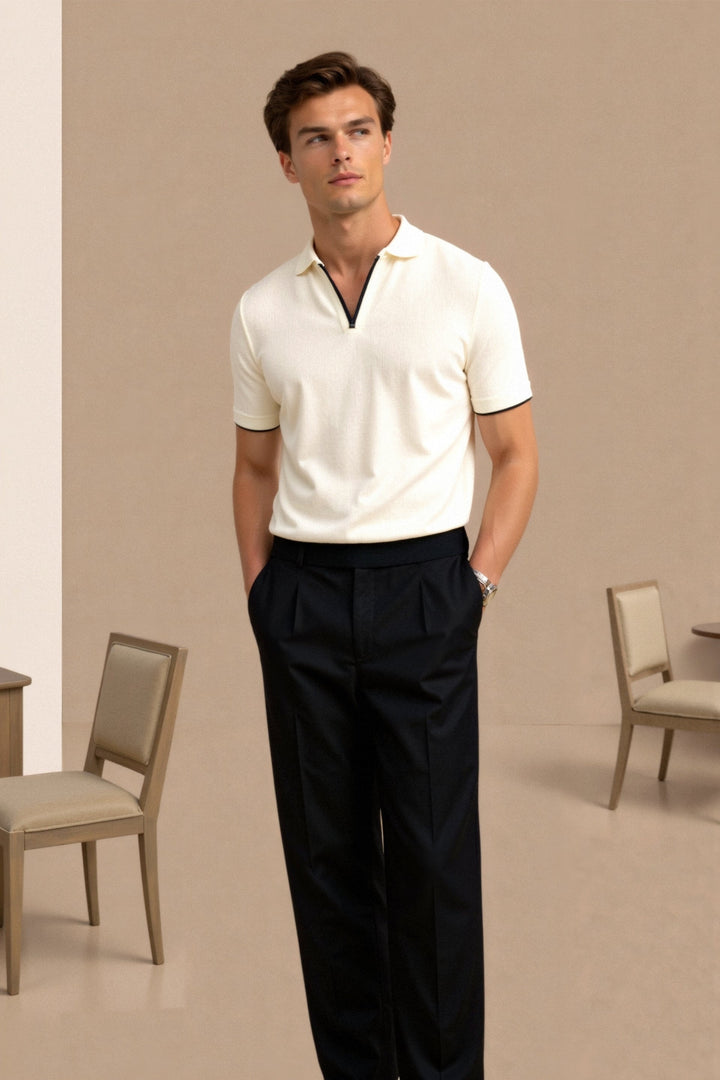 Polo Uomo Manica Corta Tessuto Morbido Classica