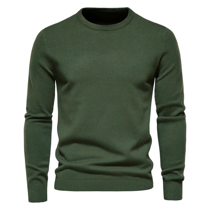Maglione Uomo Lavorato a Maglia Girocollo Casual