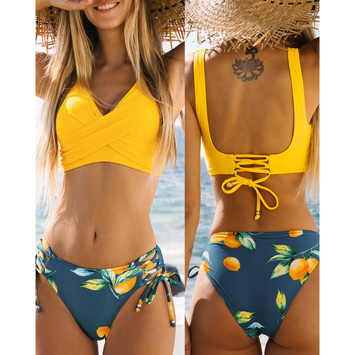 Bikini Donna Estivo Tessuto Leggero Due Pezzi - Vesarelli