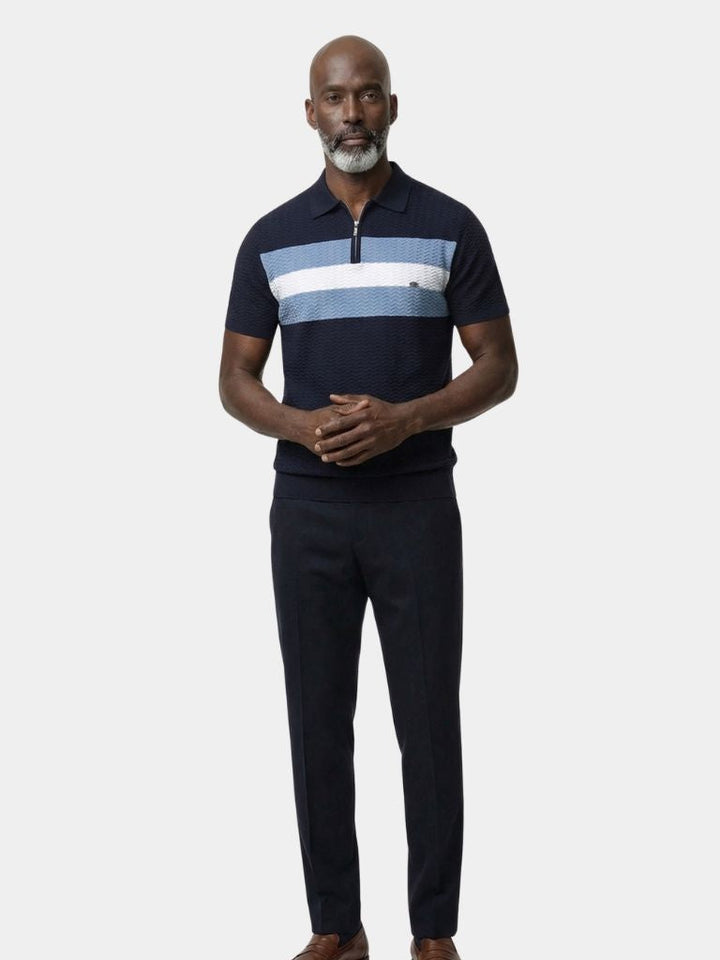 Polo Uomo Cotone Classic Fit con Zip a Un Quarto
