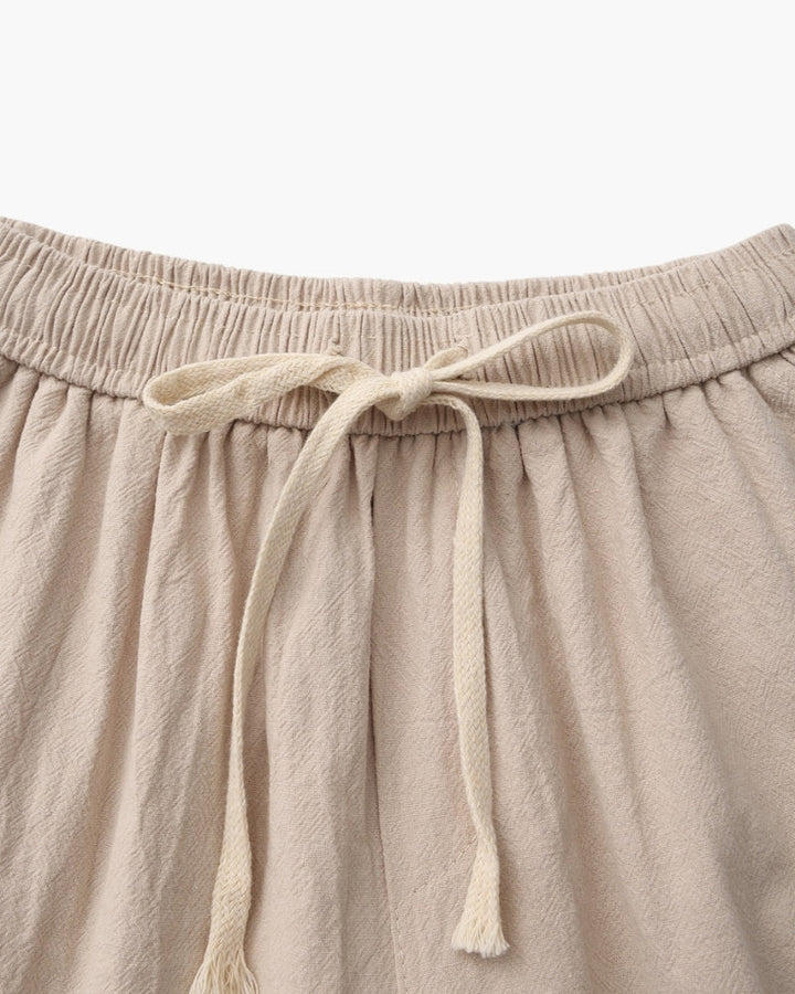 Shorts Uomo in Lino Traspiranti Vita Elastica