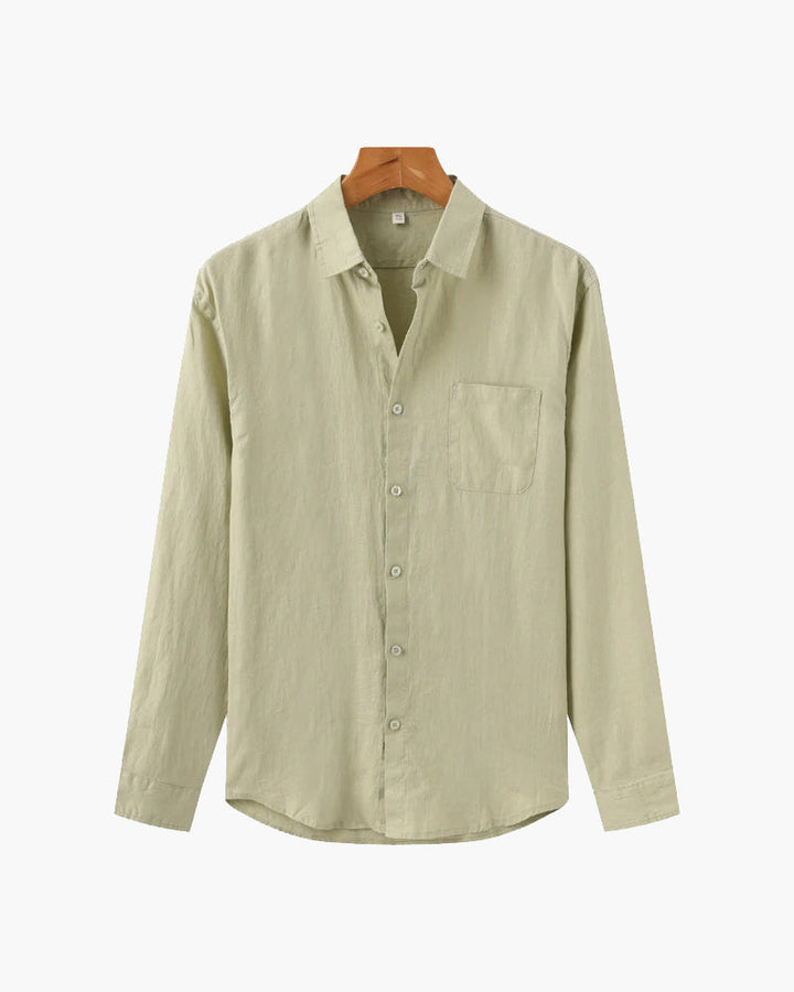 Camicia Uomo in Lino Traspirante Vestibilità Rilassata