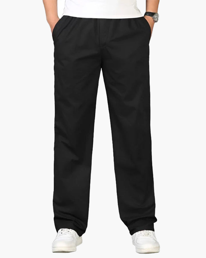 Pantaloni Uomo in Cotone Comfort Vestibilità Regolare Casual
