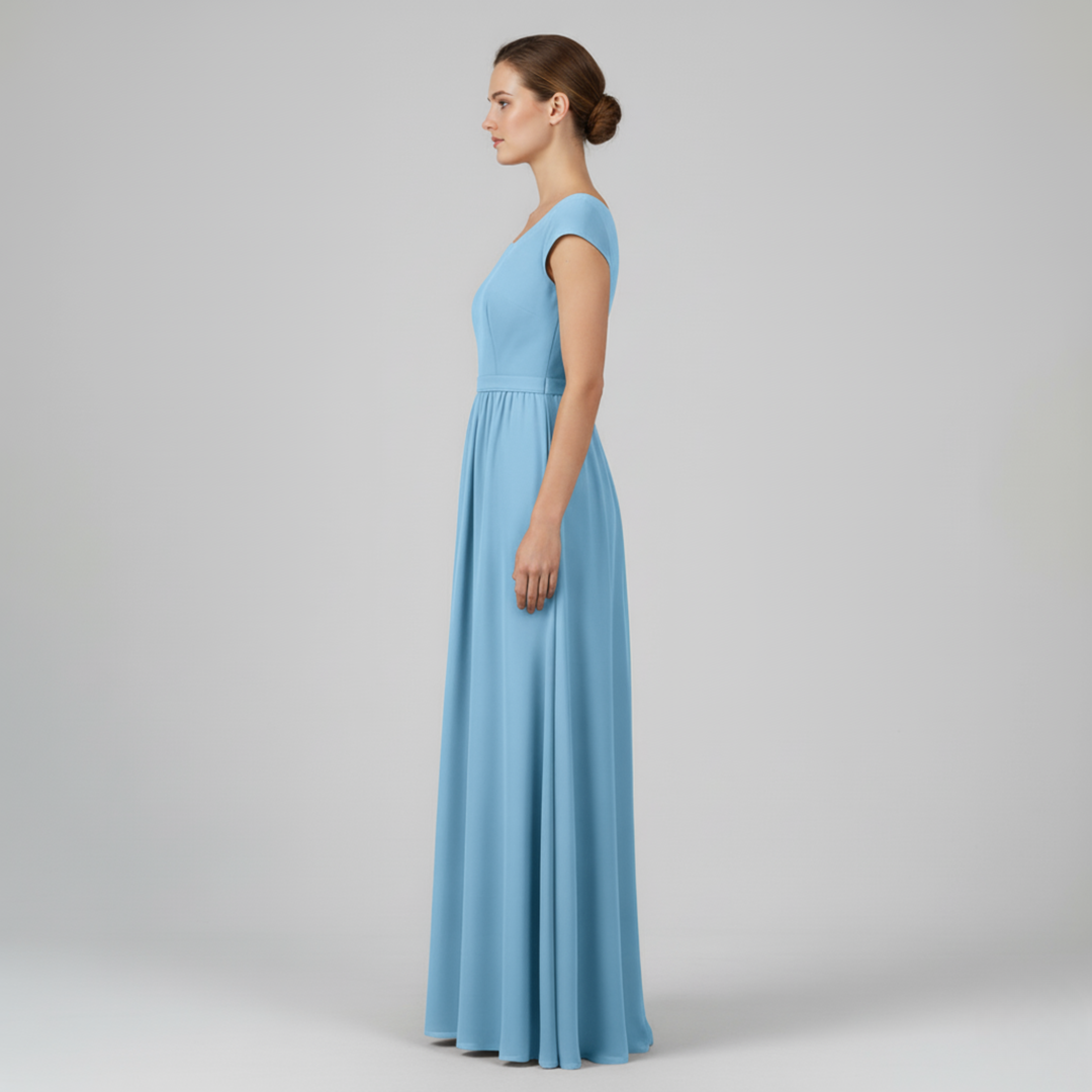 Abito Lungo Donna Fluido Elegante