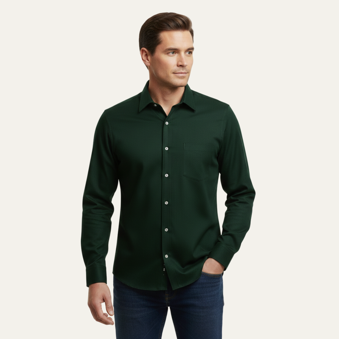 Camicia Uomo Formale Tessuto Lucido Slim Fit