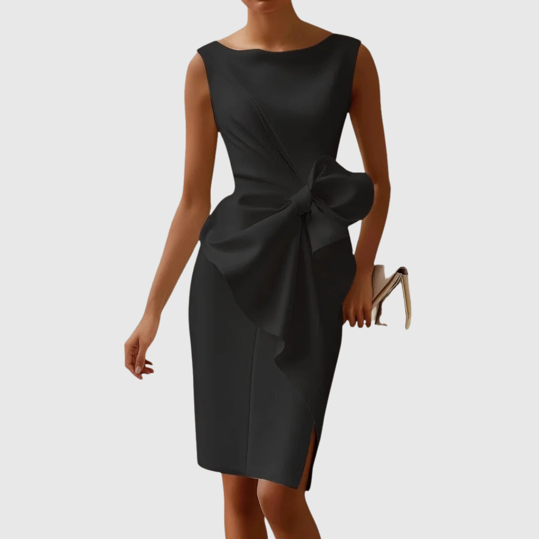 Abito Midi Donna Senza Maniche Linea Pulita Vestibilità Strutturata - Vesarelli