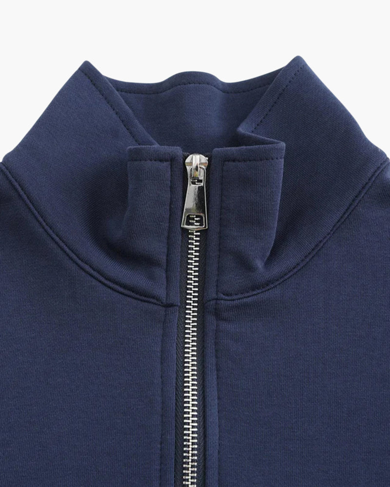 Felpa Uomo con Zip in Cotone Comfort Vestibilità Regolare