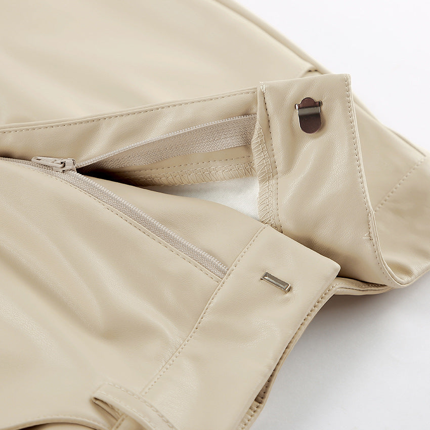 Gonna Donna in Pelle Vita Alta Slim