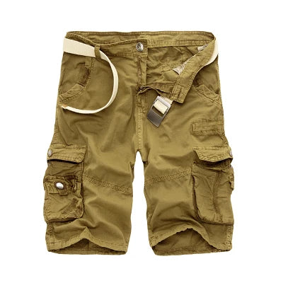 Pantaloni Cargo Uomo Corti Tessuto Resistente Casual
