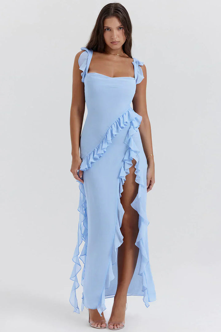 Abito Maxi Donna con Fessura Stile Elegante