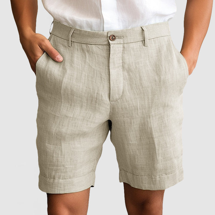 Pantaloni Corti Uomo Cotone e Lino Vestibilità Regular - Vesarelli