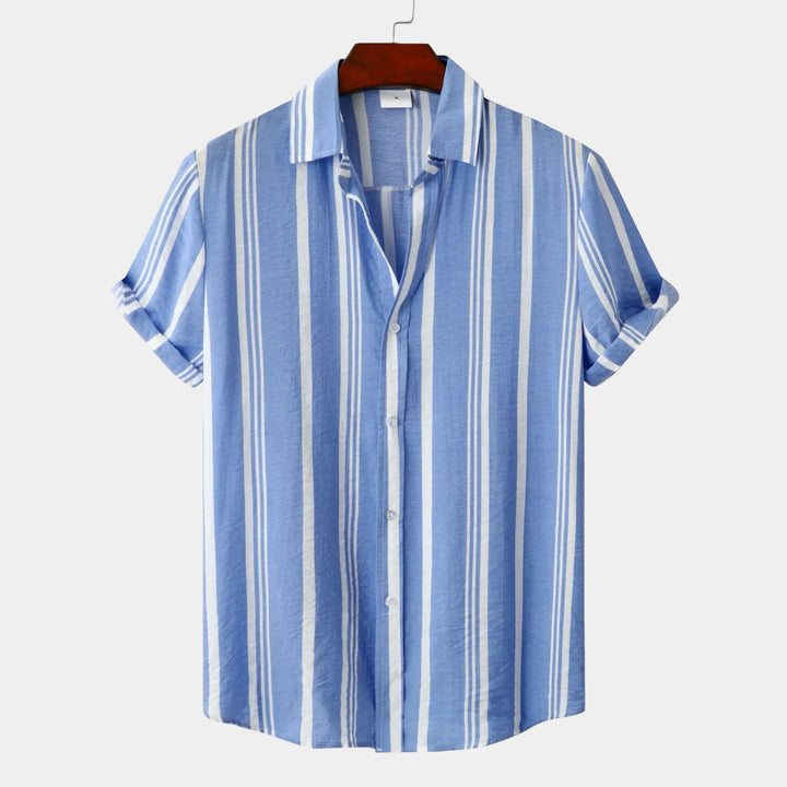 Camicia Uomo a Righe Cotone Vestibilità Classica