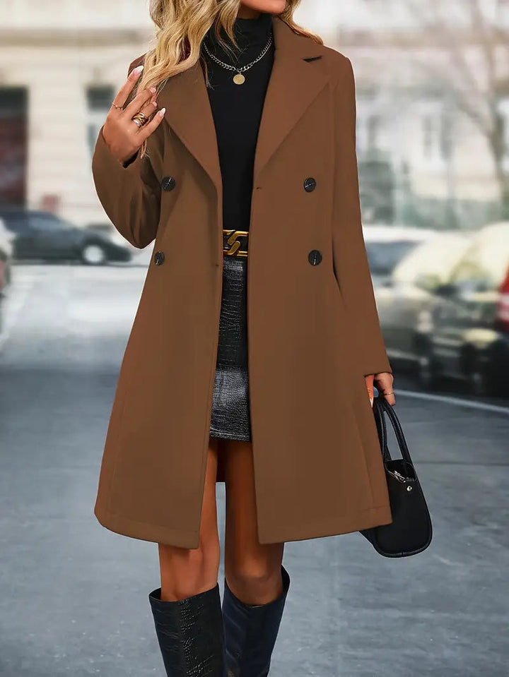 Trench Doppiopetto Donna con Revers Classico