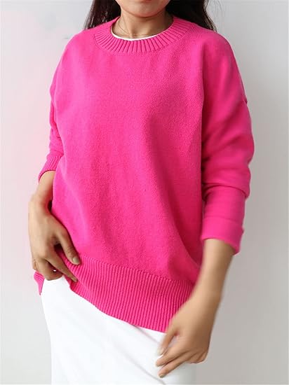 Maglione Donna Cashmere Effetto Lino Casual