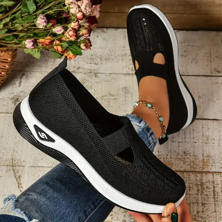 Scarpe Slip On Donna in Maglia Traspirante Leggere Quotidiane