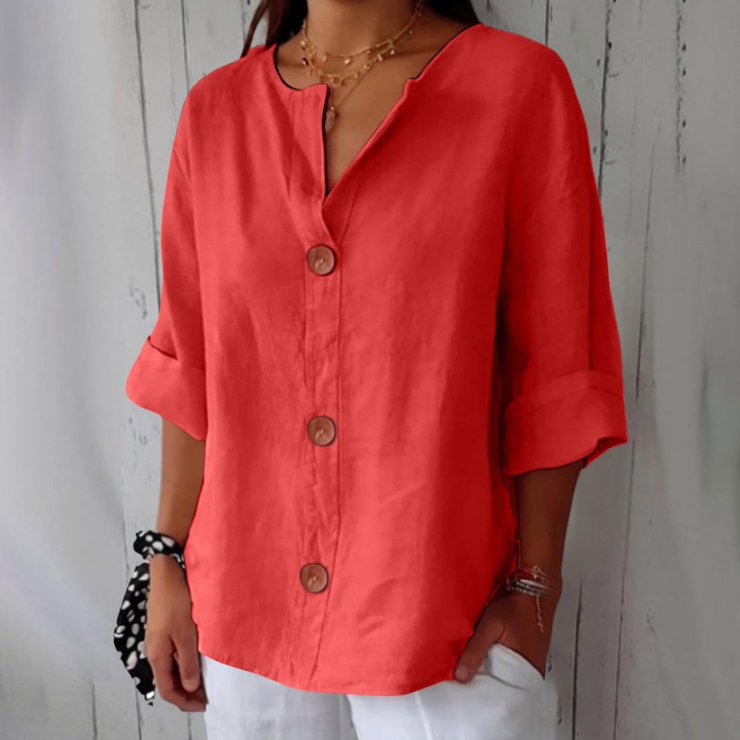 Camicia Donna in Lino Leggera Vestibilità Comoda