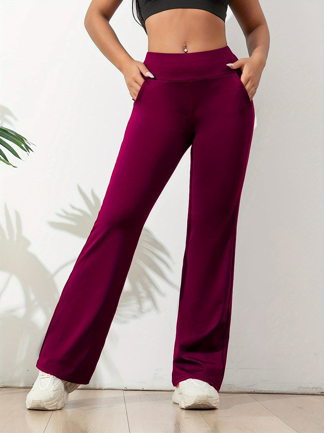 Pantaloni Yoga Donna Elasticizzati Comfort Slim