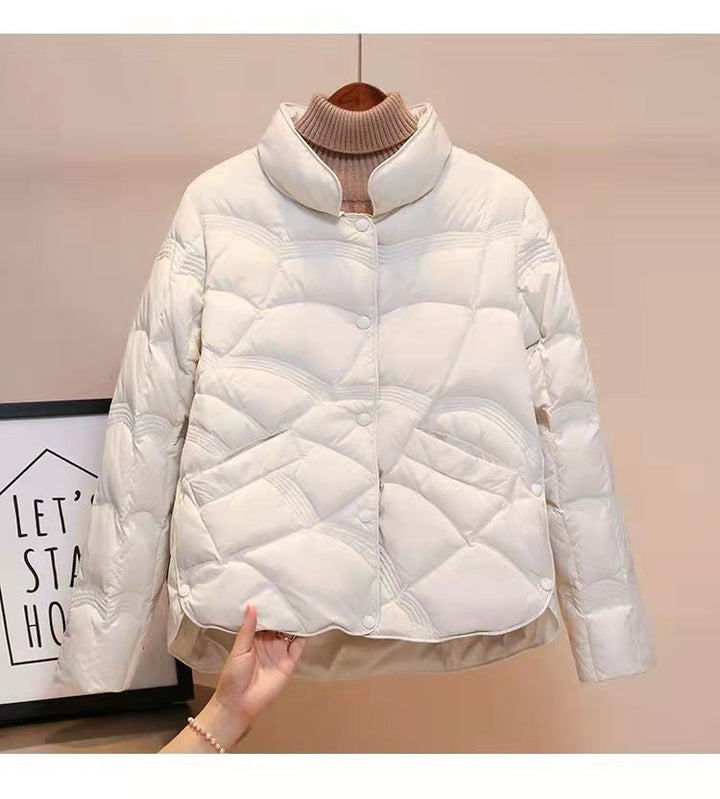 Giacca Trapuntata Donna Leggera Collo Alto Elegante