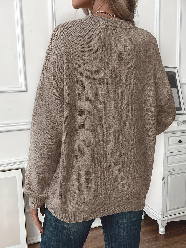 Maglione Donna Casual Scollo Tondo Morbido
