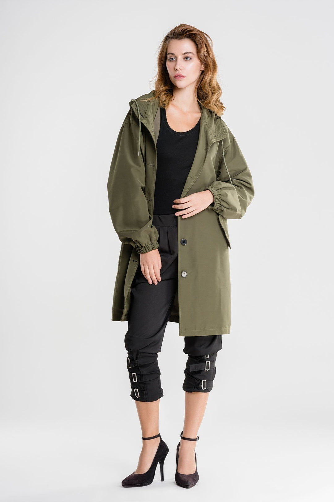 Giacca Donna Impermeabile Oversize con Cappuccio Outdoor