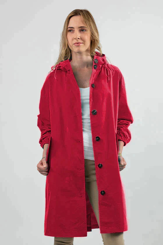 Giacca Donna Impermeabile Oversize con Cappuccio Outdoor