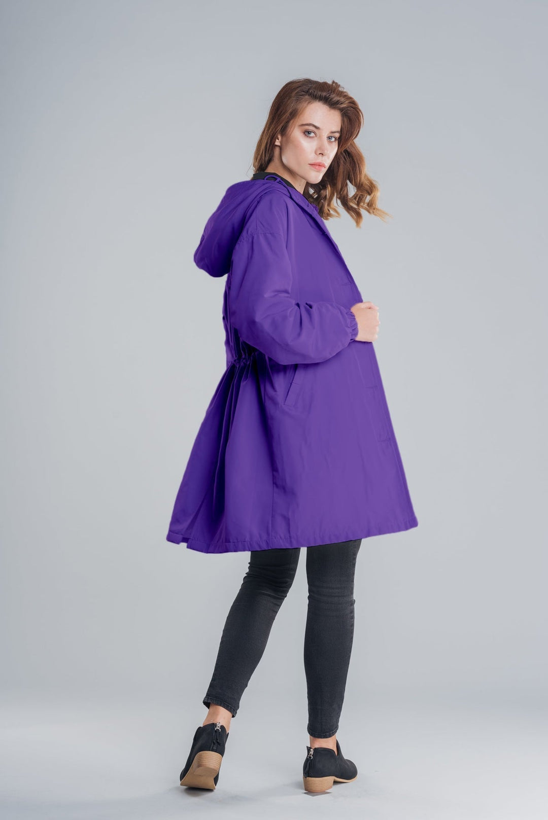 Giacca Donna Impermeabile Oversize con Cappuccio Outdoor