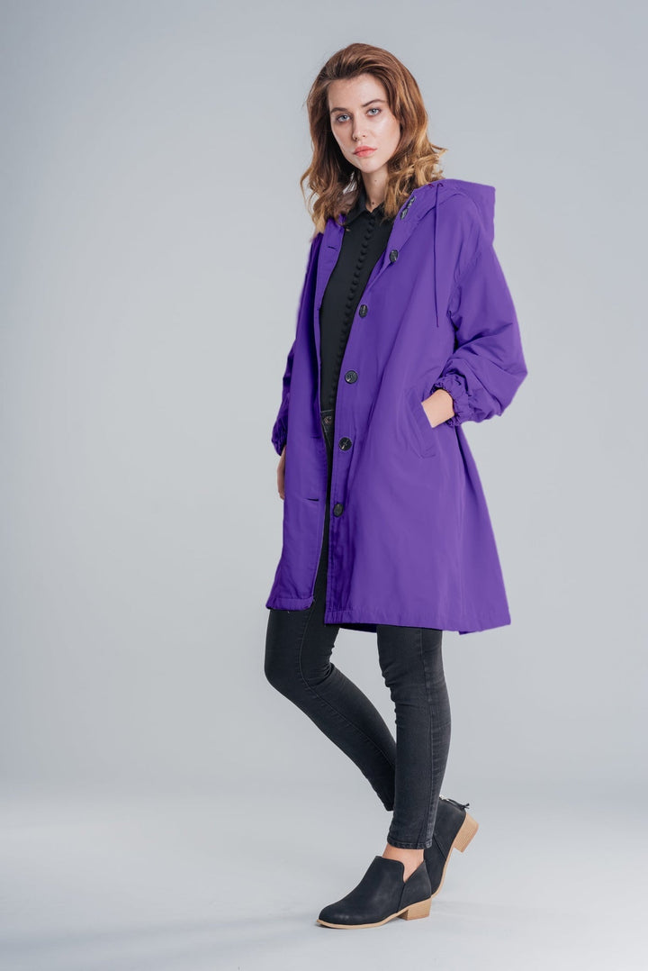 Giacca Donna Impermeabile Oversize con Cappuccio Outdoor