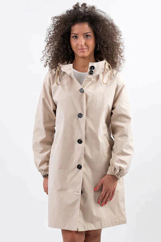 Giacca Donna Impermeabile Oversize con Cappuccio Outdoor