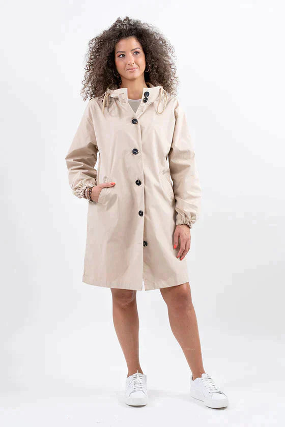 Giacca Donna Impermeabile Oversize con Cappuccio Outdoor