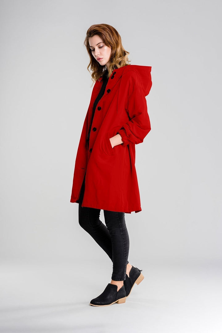 Giacca Donna Impermeabile Oversize con Cappuccio Outdoor