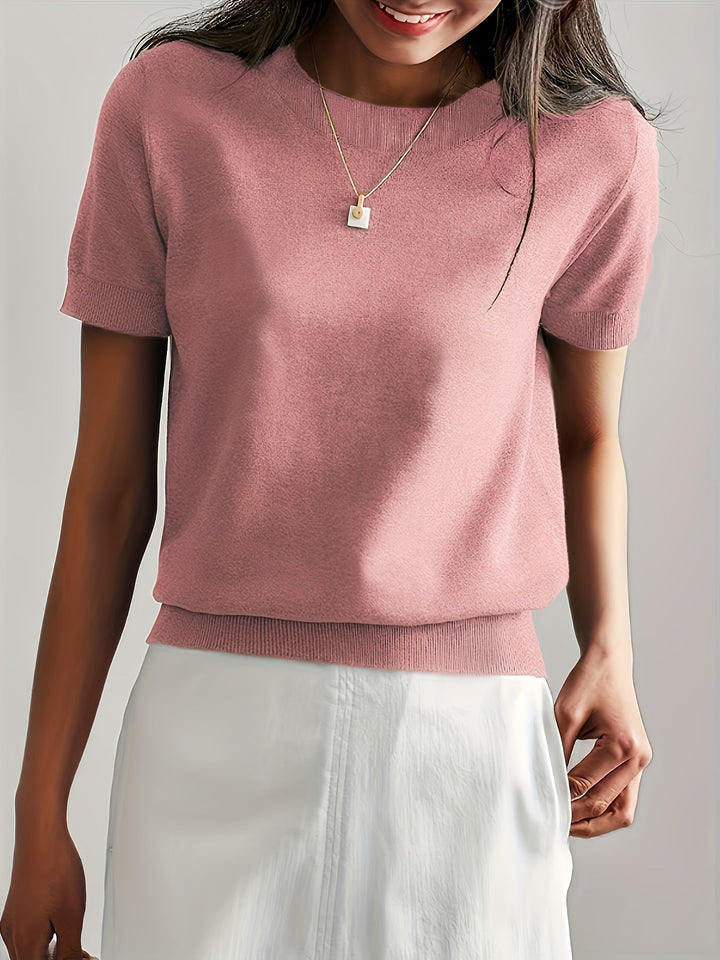 Maglione Donna Leggero Manica Corta Casual Confortevole