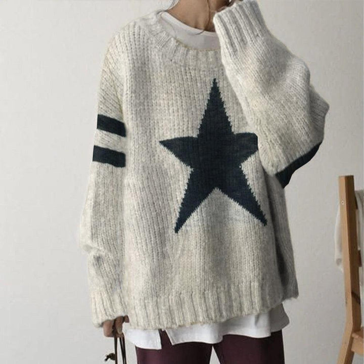 Maglione Donna Maglia Oversize Girocollo Morbido