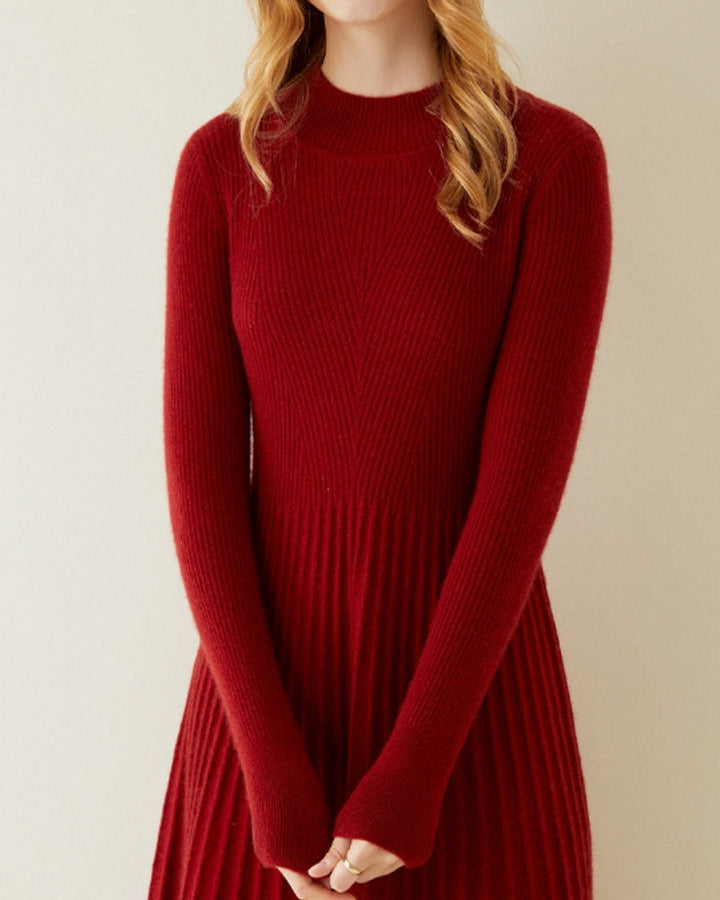 Abito Flare Donna in Cashmere Puro Maglia Morbida