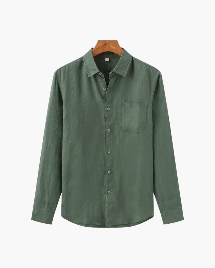 Camicia Uomo in Lino Traspirante Vestibilità Rilassata