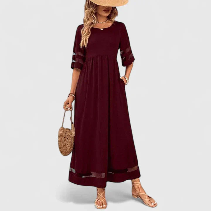 Abito Midi Donna Linea Sobria Vestibilità Bilanciata - Vesarelli