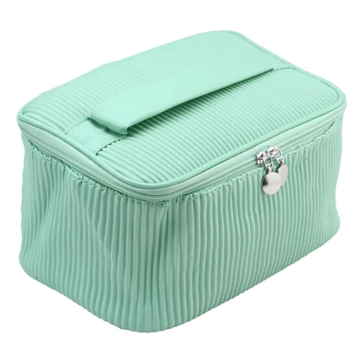 Borsa Toilette Donna Tessuto con Cerniera Compatta da Viaggio - Vesarelli