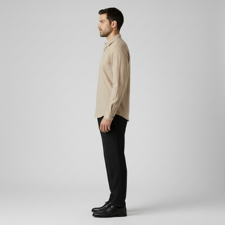Camicia Uomo Tinta Unita Vestibilità Comoda