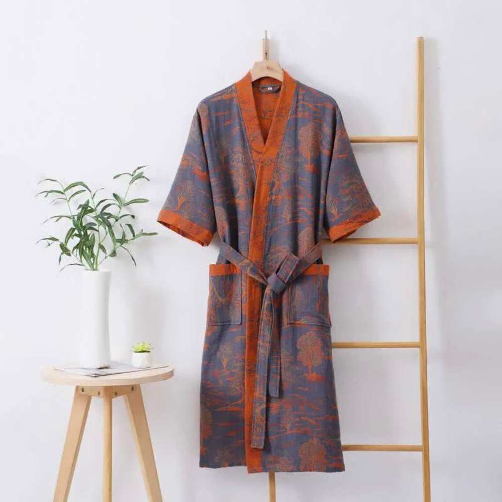 Kimono Unisex Stampa Giapponese Vestaglia Leggera - Vesarelli