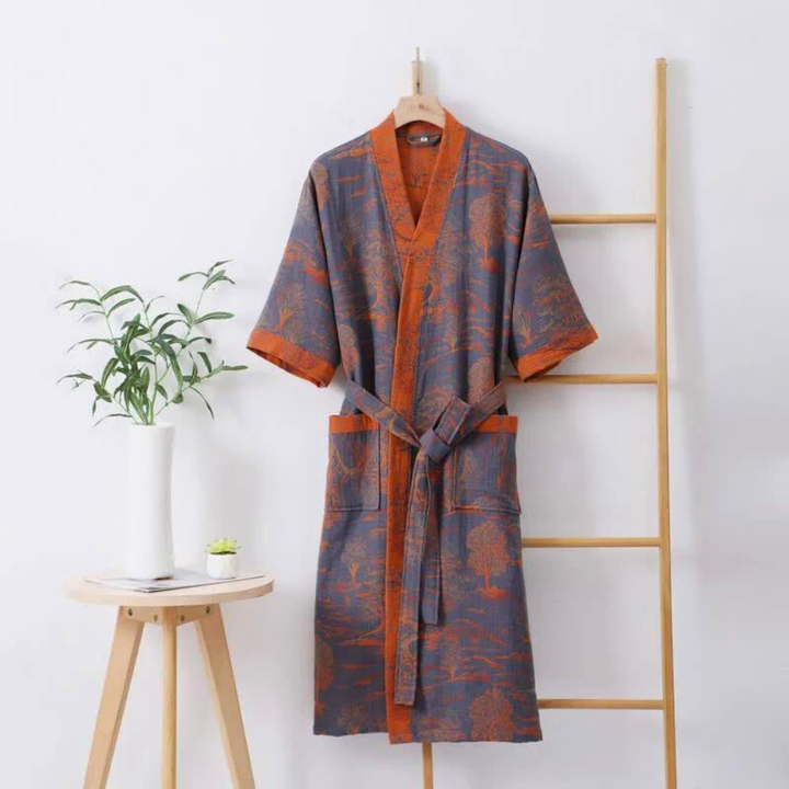 Kimono Unisex Stampa Giapponese Vestaglia Leggera - Vesarelli