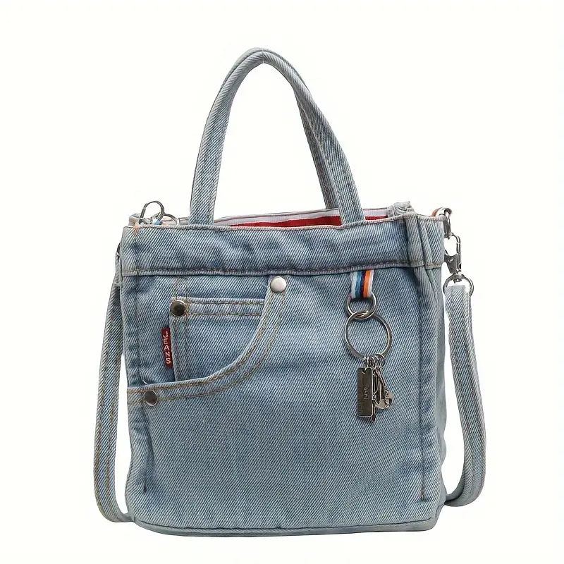 Borsa a Tracolla Donna in Denim Stile Chic Compatta - Vesarelli