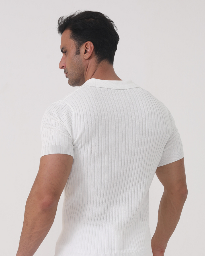 Polo Uomo Cotone Coste Vestibilità Comfort Essenziale