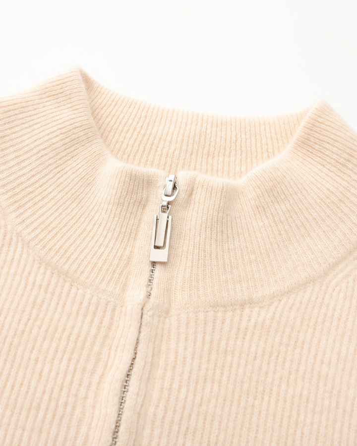 Maglione Uomo con Zip Tessuto Morbido Vestibilità Comoda