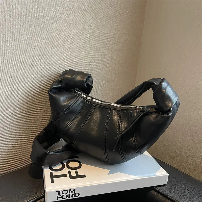 Borsa a Tracolla Donna in Pelle PU Mezzaluna Chic - Vesarelli