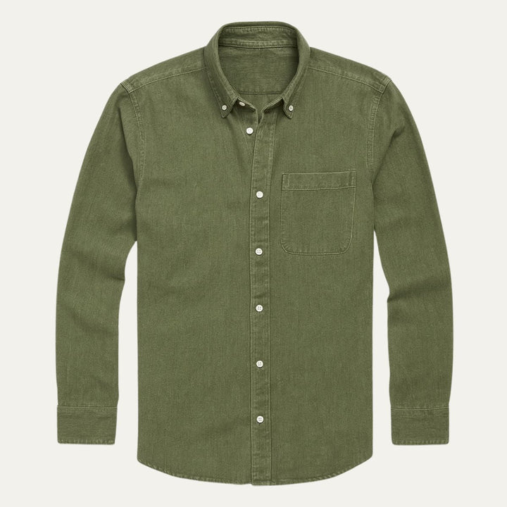 Camicia Uomo in Cotone Jeans Stile Casual