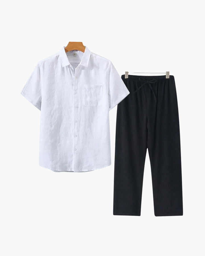 Set Estivo Uomo in Lino Vestibilità Classica